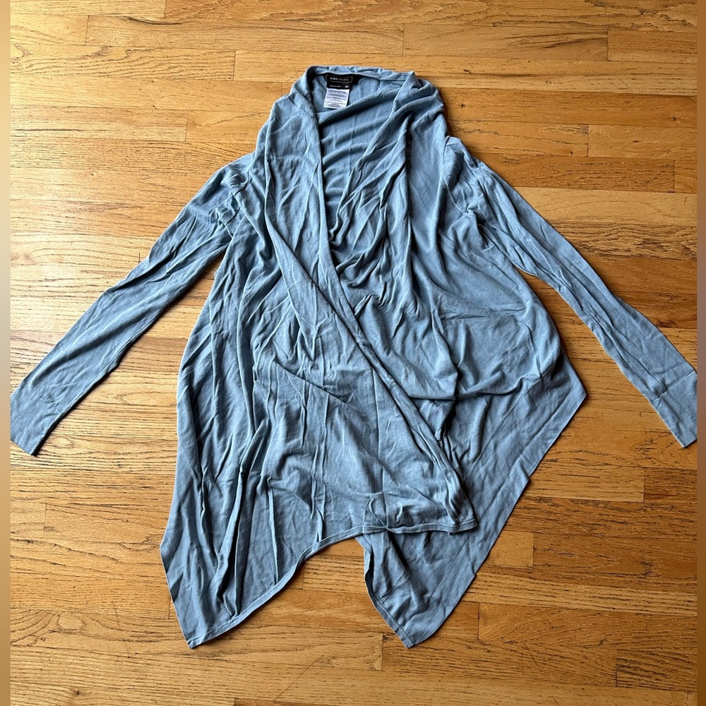 BCBGMAXAZRIA light blue wrap sweater